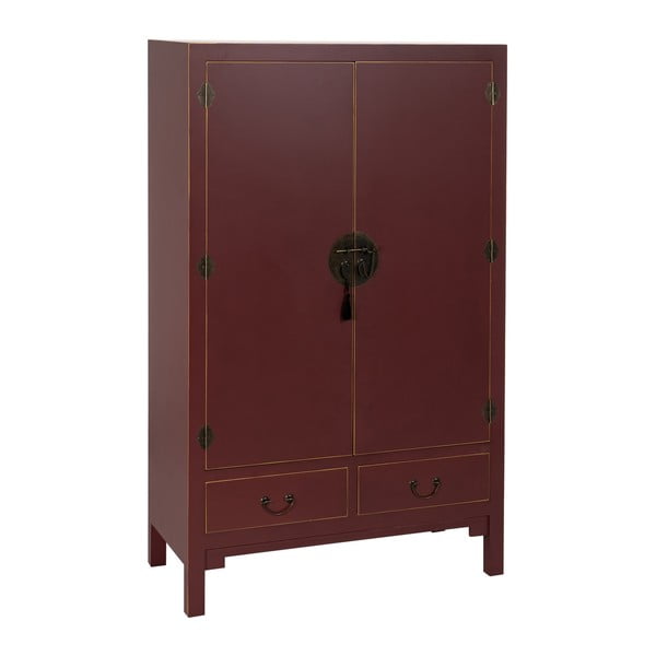 Vínovočervená šatníková skriňa 100x160 cm Oriente – Ixia