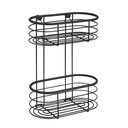 Čierna sprchová polica Wenko Trestina, 26 x 35 cm