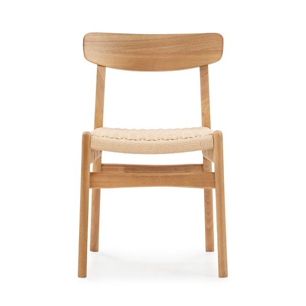 Jedálenské stoličky v súprave 2 ks z kaučukového dreva v prírodnej farbe Biel – MOME-image-3