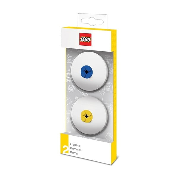 Sada 2 gúm s modrým a žltým detailom LEGO®