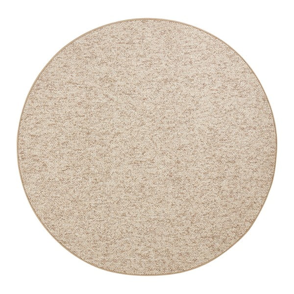 Béžovohnedý koberec BT Carpet Wolly, ⌀ 133 cm