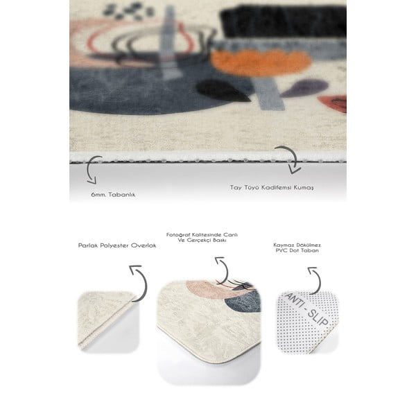 Béžové zamatové kúpeľňové predložky v súprave 2 ks 60x100 cm – Mila Home-image-3