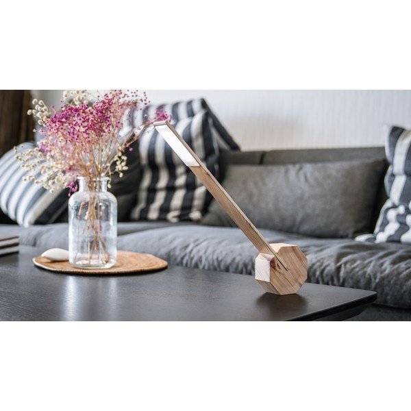 Svetlohnedá LED stolová lampa (výška  38 cm) Octagon One – Gingko-image-1