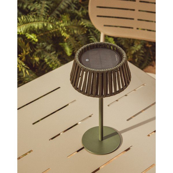 LED stolové/prenosné vonkajšie svietidlo so solárnym panelom (výška  30 cm) Aldet – Kave Home-image-2