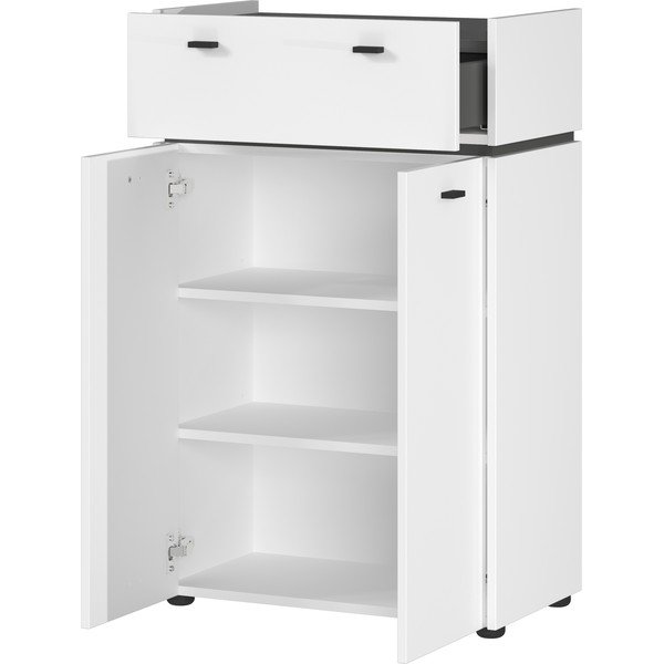 Biela vysoká kúpeľňová skrinka 60x96 cm Modesto – Germania-image-2