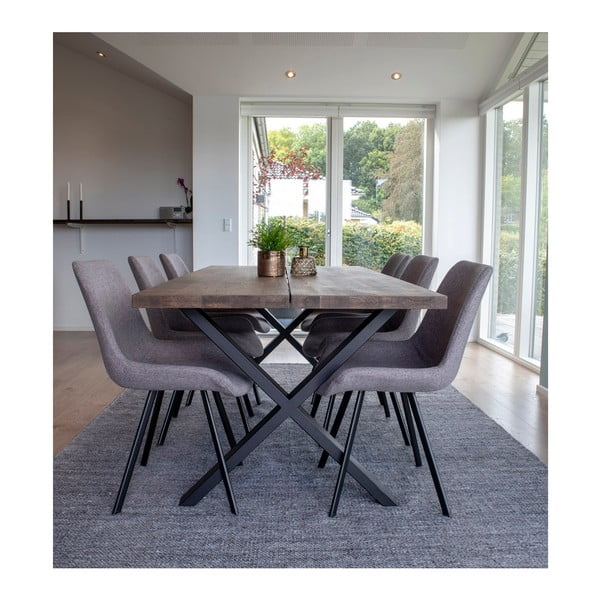 Jedálenský stôl z dubového dreva House Nordic Montpellier Smoked Oiled Oak, 200 × 95 cm-image-1