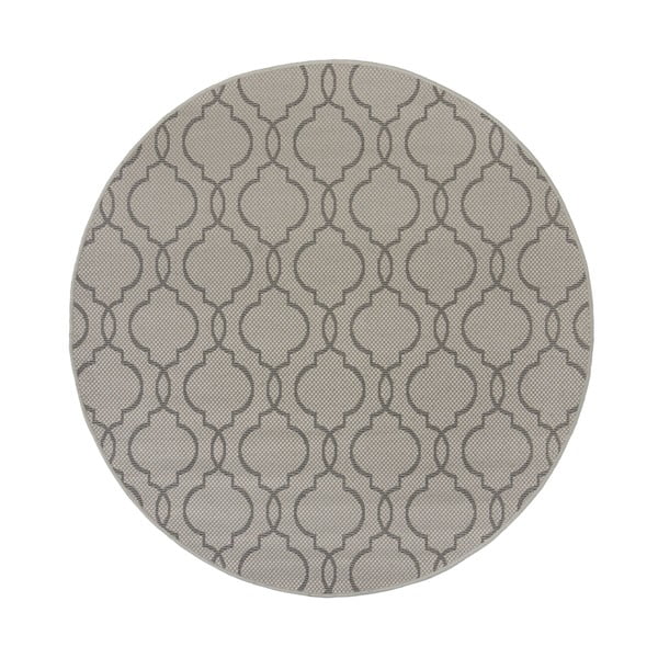 Sivý okrúhly vonkajší koberec ø 160 cm Milan - Flair Rugs