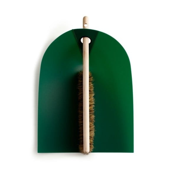 Lopatka s metličkou s prírodnými štetinami Broom, zelená