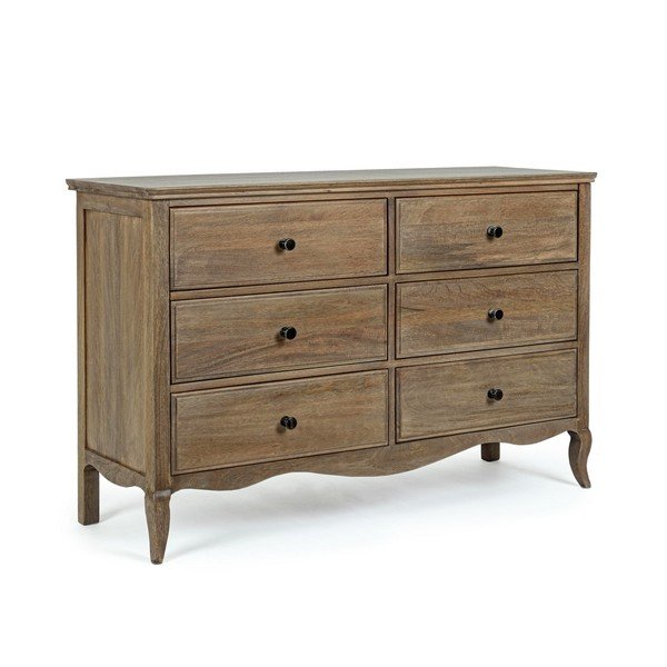 Komoda z mangového dreva v tmavo prírodnej farbe 125x80x42 cm Domitille – Bizzotto-image-2