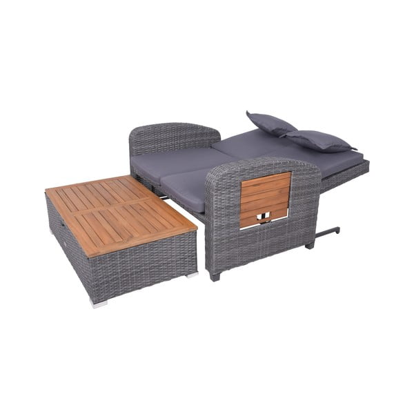 Sivá záhradná pohovka z umelého ratanu Bari – Garden Pleasure-image-2