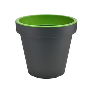 Sivo-zelený kvetináč Gardenico Metro Twist, 29,5 cm