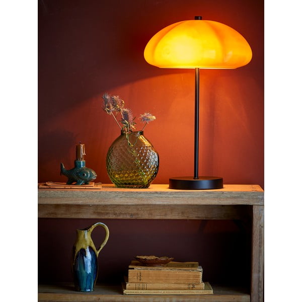 Okrovožltá stolová lampa so skleneným tienidlom (výška 46,5 cm) Kinoko – Bloomingville-image-2