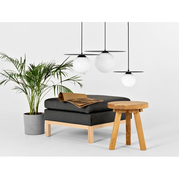 Čierne závesné svietidlo so skleneným tienidlom ø 40 cm Skiva Ball – CustomForm-image-2