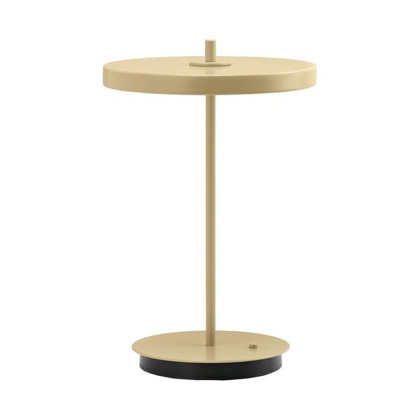 Svetložltá kovová LED stolová lampa s kovovým tienidlom (výška 31 cm) Asteria Move – UMAGE