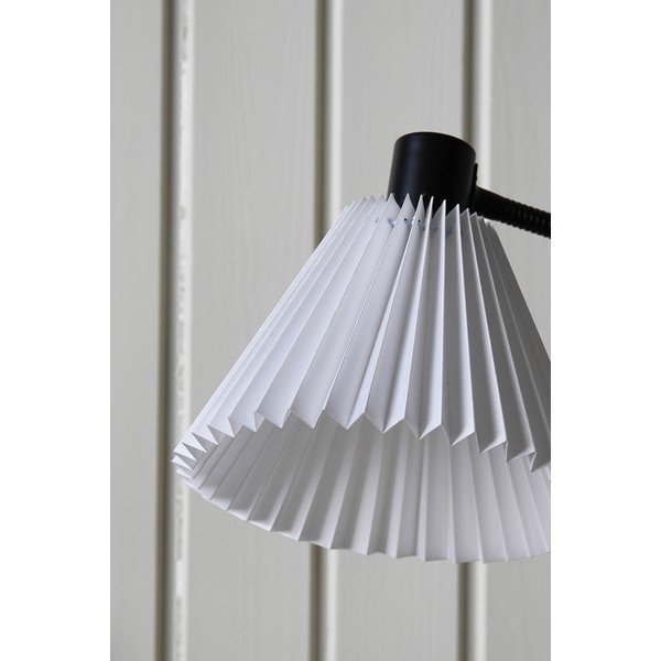 Bielo-čierna stolová lampa s textilným tienidlom (výška 59 cm) Mira – Markslöjd-image-3