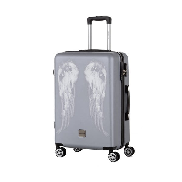 Sivý cestovný kufor Berenice Wings, 71 l