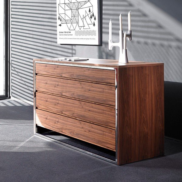 Komoda Ángel Cerdá Walnut Steel Wide-image-1