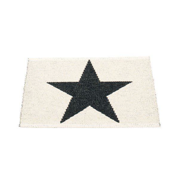 Čierno-biely vnútorný a vonkajší koberec 70x50 cm Viggo Black – Pappelina-image-1