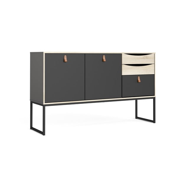 Čierna komoda Tvilum Stubbe, 147 x 87 cm-image-3