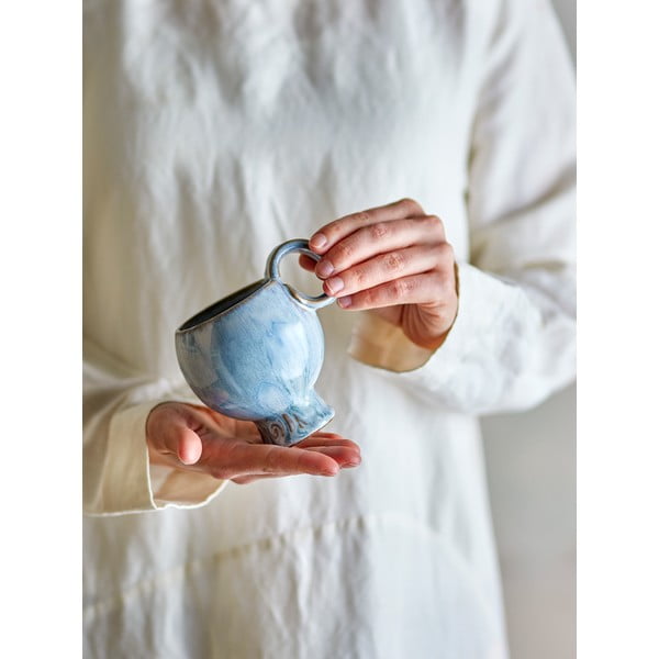 Svetlomodré šálky v súprave 4 ks na cappuccino z kameniny 250 ml Avonlea – Bloomingville-image-4