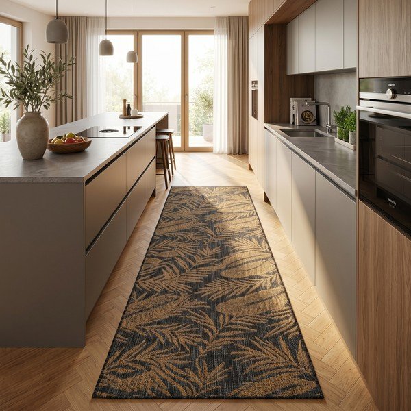 Čierny/hnedý vnútorný a vonkajší behúň 80x250 cm Mira 1451 – Ayyildiz Carpets-image-1