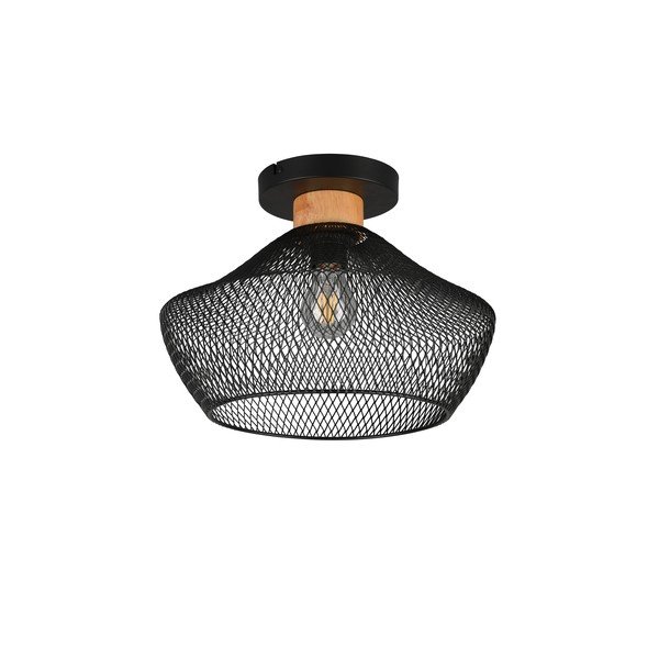 Čierne stropné svietidlo s kovovým tienidlom ø 35 cm Valeria – Trio