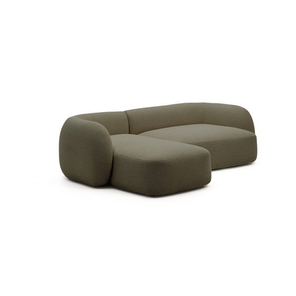 Tmavozelená ženilková rohová pohovka (ľavý roh/s leňoškou) Martina – Kave Home-image-4