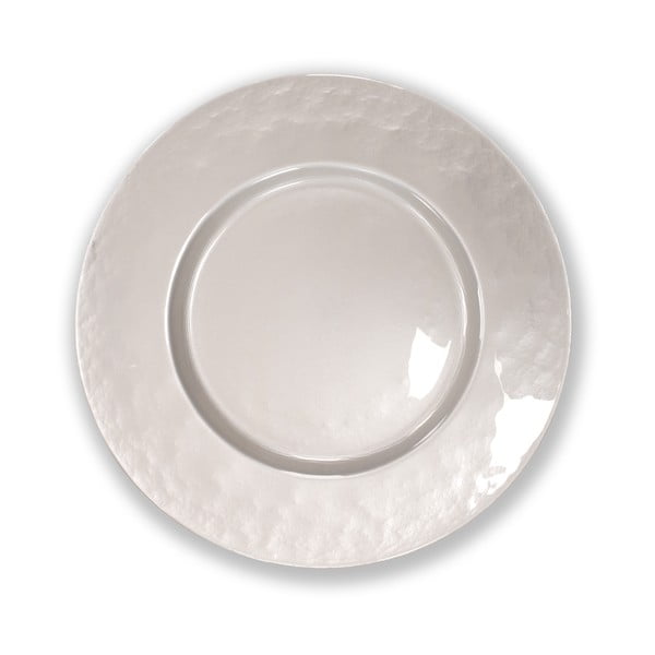 Sklenený tanier v striebornej farbe Brandani Sottopiatto, ⌀ 32 cm