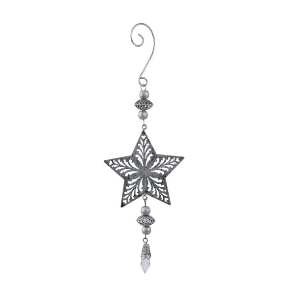 Malá závesná vianočná dekorácia v tvare hviezdy s diamantom Ego Dekor
