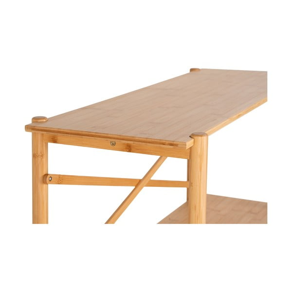 Bambusový konzolový stolík v prírodnej farbe 32x83 cm Manaus – House Nordic-image-4