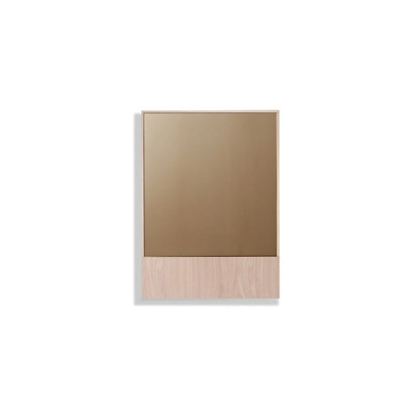 Hnedé zrkadlo z dubového dreva Another Brand Rectangle