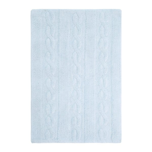 Modrý bavlnený ručne vyrobený koberec Lorena Canals Braids, 80 x 120 cm