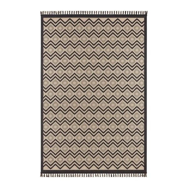 Béžovo-čierny koberec Hanse Home Intense Luro, 133 × 195 cm