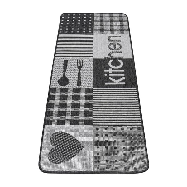 Sivý kuchynský behúň Hanse Home Weave Patchwork Kitchen, 70 x 180 cm-image-2