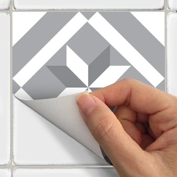 Sada 24 nástenných samolepiek Ambiance Wall Decal Cement Tiles Azulejos Micalina, 15 × 15 cm-image-3