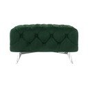 Tmavozelená zamatová podnožka Chelsea – Ropez