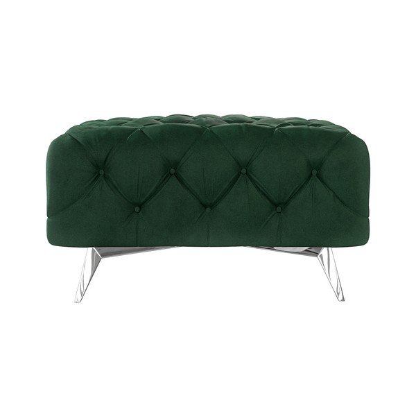 Tmavozelená zamatová podnožka Chelsea – Ropez