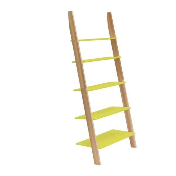 Žltá rebríková polica Ragaba ASHME, šírka 85 cm
