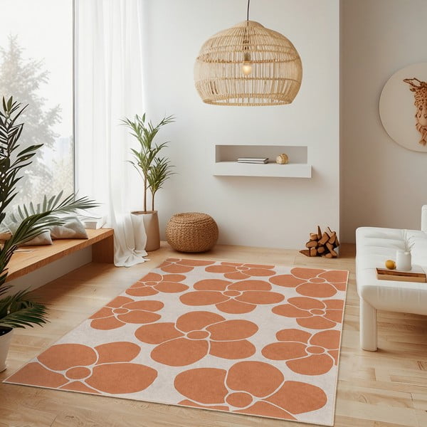 Oranžový prateľný koberec 160x230 cm Orange Meadow – Mila Home-image-2