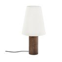 Biela/v tmavoprírodnej farbe stolová lampa s textilným tienidlom (výška  49,5 cm) Marga – Kave Home
