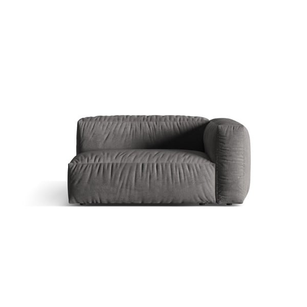 Sivý zamatový modul pohovky (pravý roh) Martina – Micadoni 