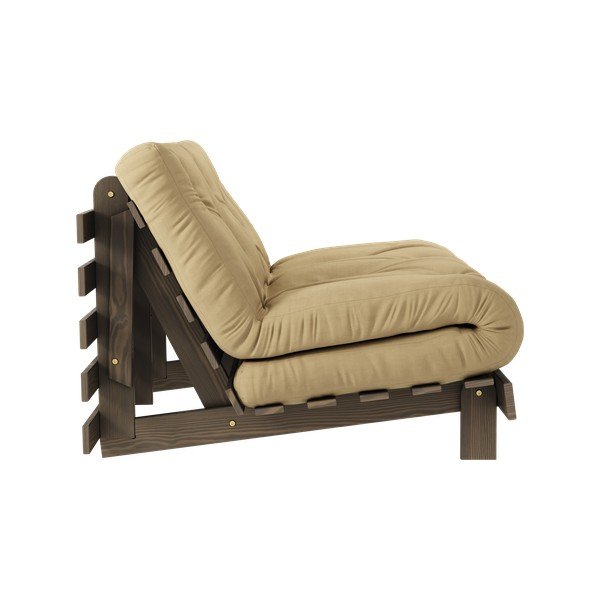 Rozkladacia pohovka v béžovohorčicovej farbe 140 cm Roots – Karup Design-image-4