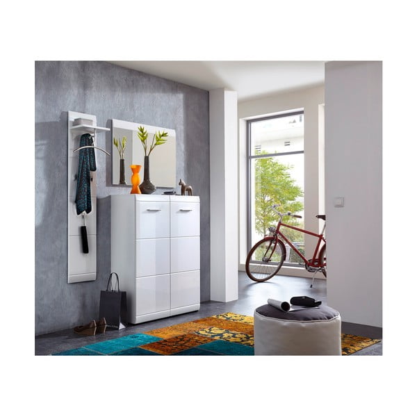 Biely nástenný vešiak s poličkou Adana - Germania-image-1