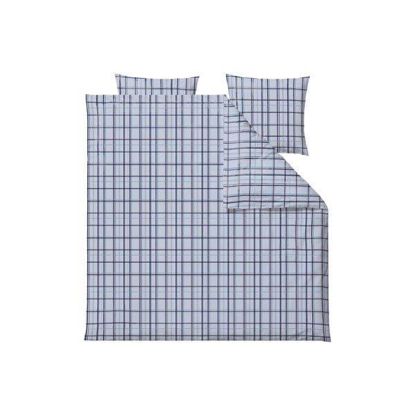 Modré predĺžené obliečky na dvojlôžko z bio bavlny 200x220 cm Define - Södahl