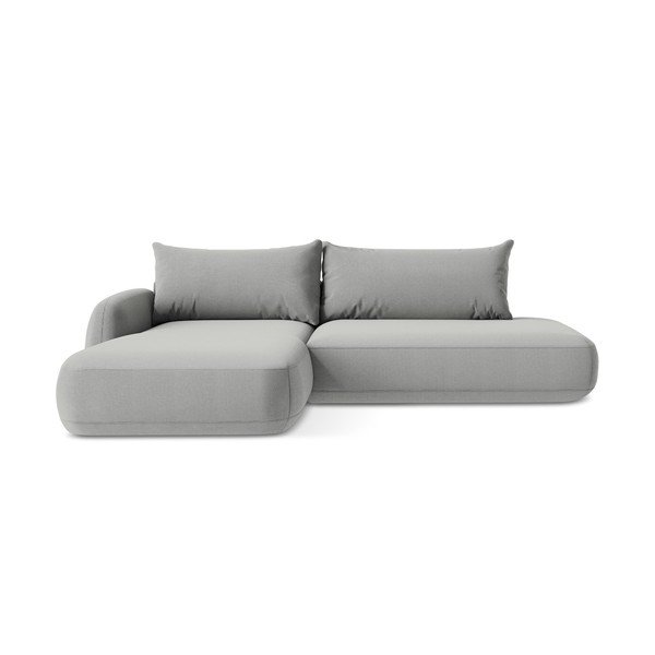 Svetlosivá rozkladacia rohová pohovka (ľavý roh/s leňoškou) Hale – Makamii