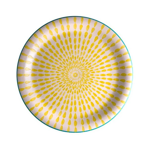 Žltý tanier z dolomitu Brandani Ginger, ⌀ 27 cm