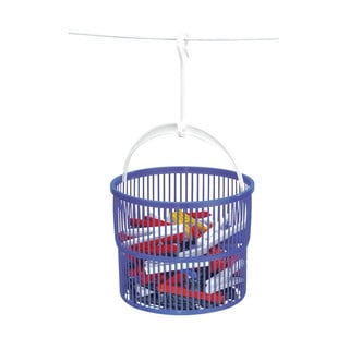 Set 30 štipcov na bielizeň a fialového koša na štipce Wenko Peg