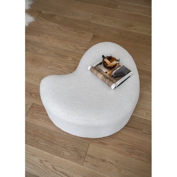 Biely taburet z textílie buklé Miuf – Miuform-image-3