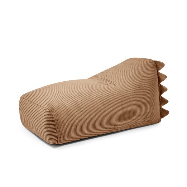 Hnedý menčestrový detský sedací vak Snug 130 Dragon – SLOWDOWN
