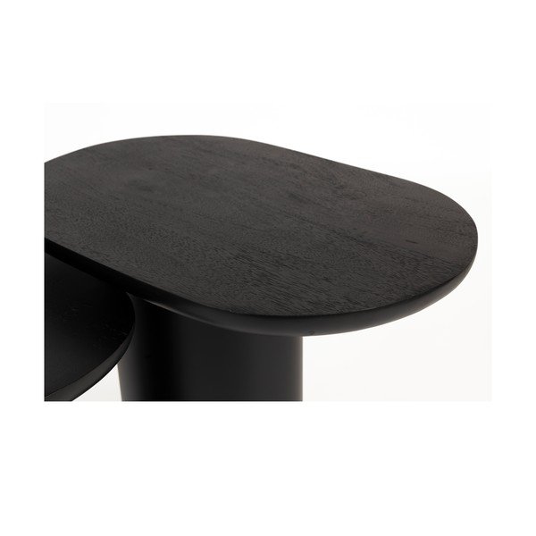 Odkladacie stolíky v súprave 2 ks s doskou z mangového dreva 37x56 cm Bela – White Label-image-4